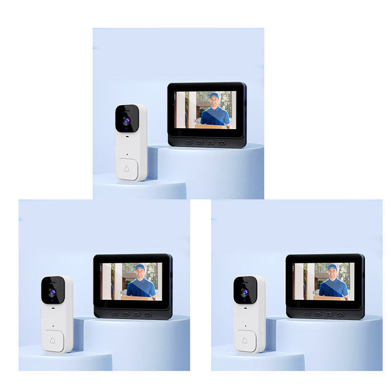 ⏰Smart Video Doorbell with 4.3' Display – Two-Way Audio, Night Vision, Wide Angle