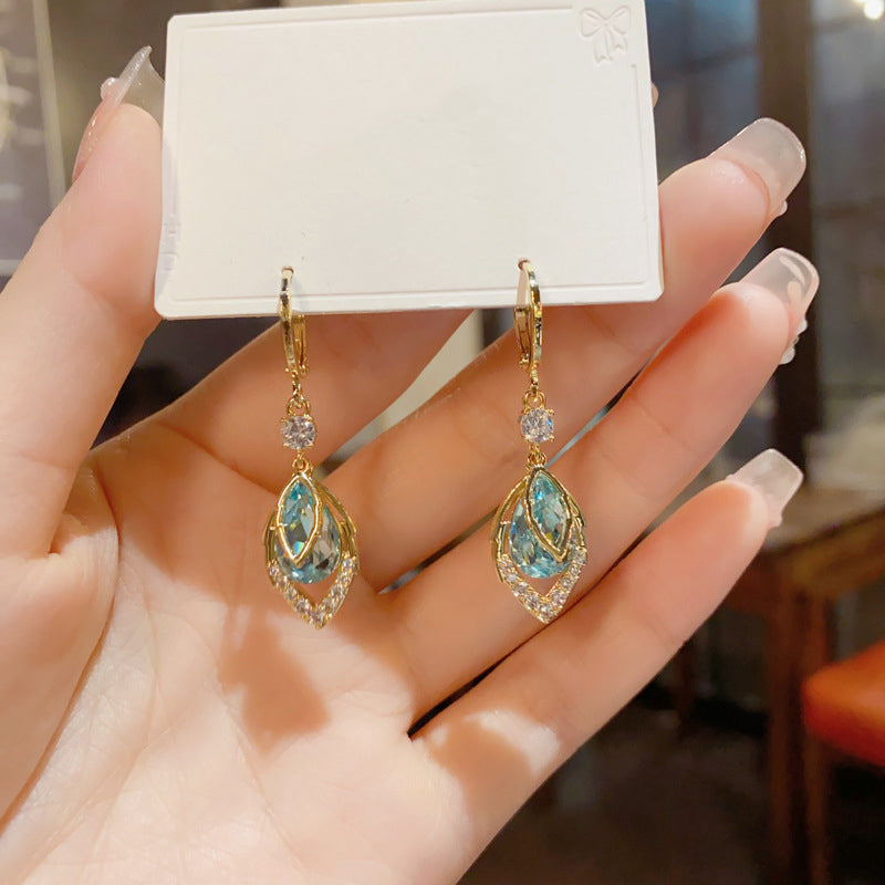 ✨Sky Blue Drop Dangle Hoop Earrings