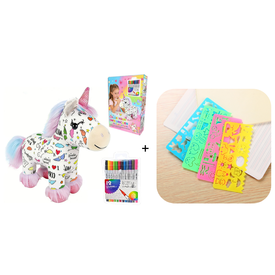 DIY Color-In Unicorn Plush Toy Kit