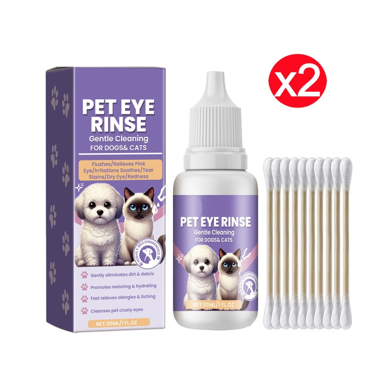 🔥Hot Sale 50% OFF🔥 Gentle Pet Eye Rinse for Dogs & Cats – Alcohol-Free, Flushes Debris, 150ml 🐶