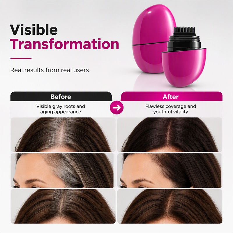 💇♀️ Portable Instant Hair Touch-Up Comb – Quick Gray Coverage Anywhere ✨