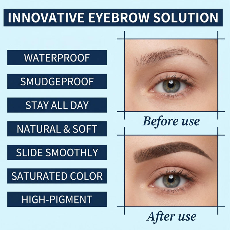 Double-Head Eyebrow Pencil for Defined Hair Strokes