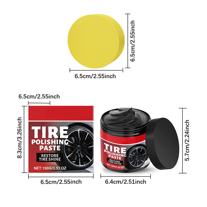πβ¨ Tire Shine Balm with Sponge β Restore a Deep Black Finish