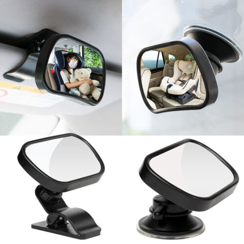 Baby Car Mirror In-Car Child Observation Rear View Mirror with Suction Cup and Clip