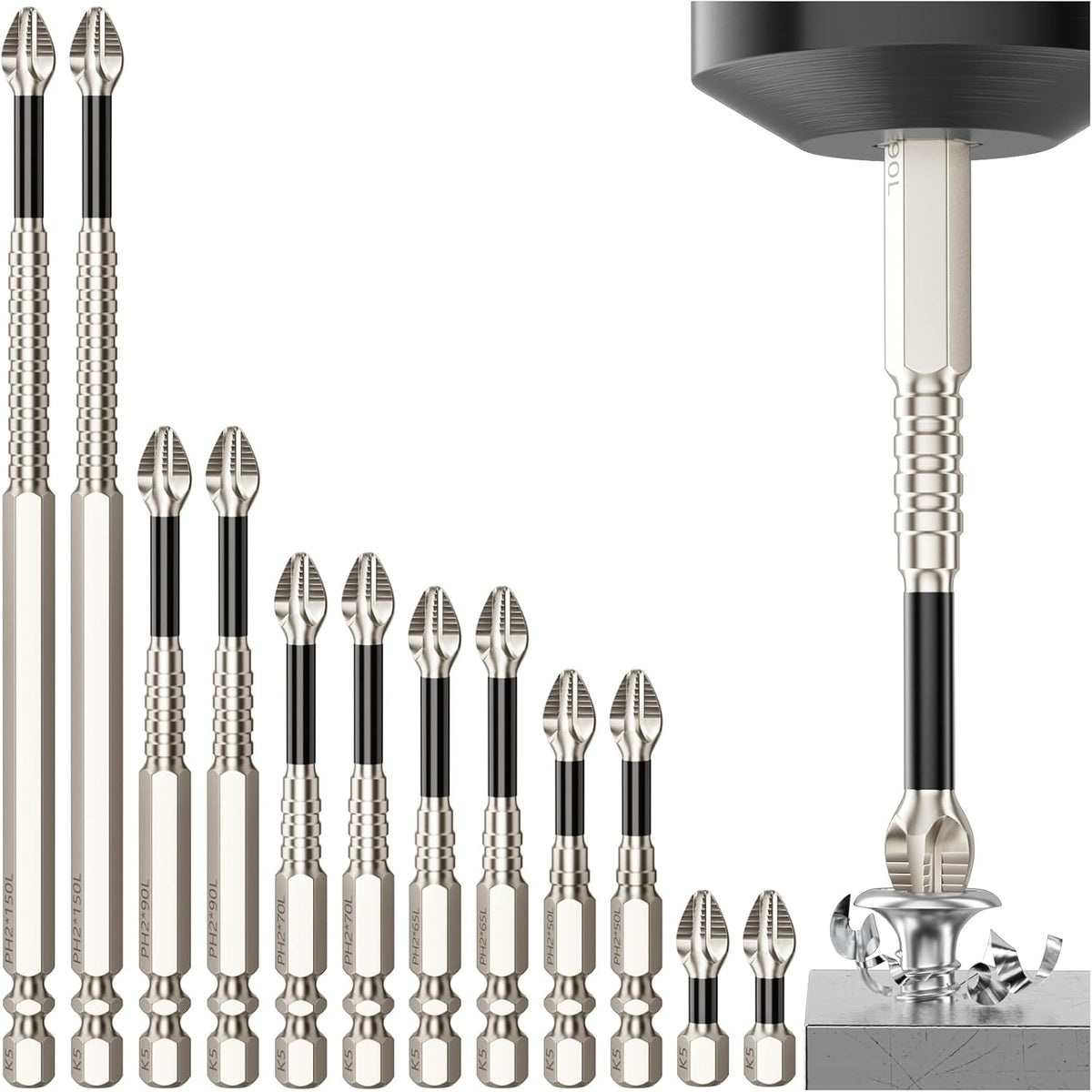 12-Piece Magnetic Impact Screwdriver Bit Set - image 1