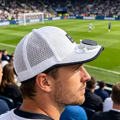 ☀️ OFERTA ESPECIAL 2026 Gorra de Refrigeración Profesional para Exteriores – Gorra con Ventilador de Energía Dual Solar + USB con Protección Solar UPF 50+