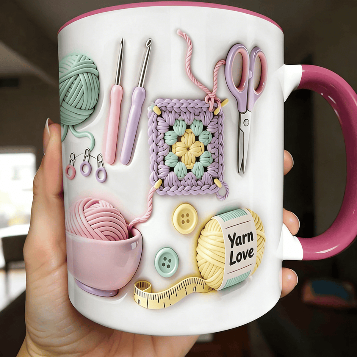 🔥HOT SALE⚡50K+ SOLD!🎁🧶Yarn Love Mug, Gift For Crafters And Creative Souls