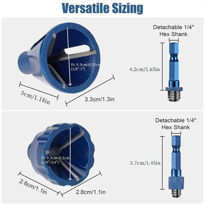 Herramienta de desbarbado exterior de chaflanes – Recortadora de bordes de carburo de tungsteno de 3 hojas