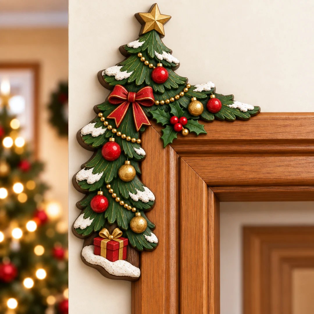🎅 Christmas Peekaboo Door Frame Corner Decor