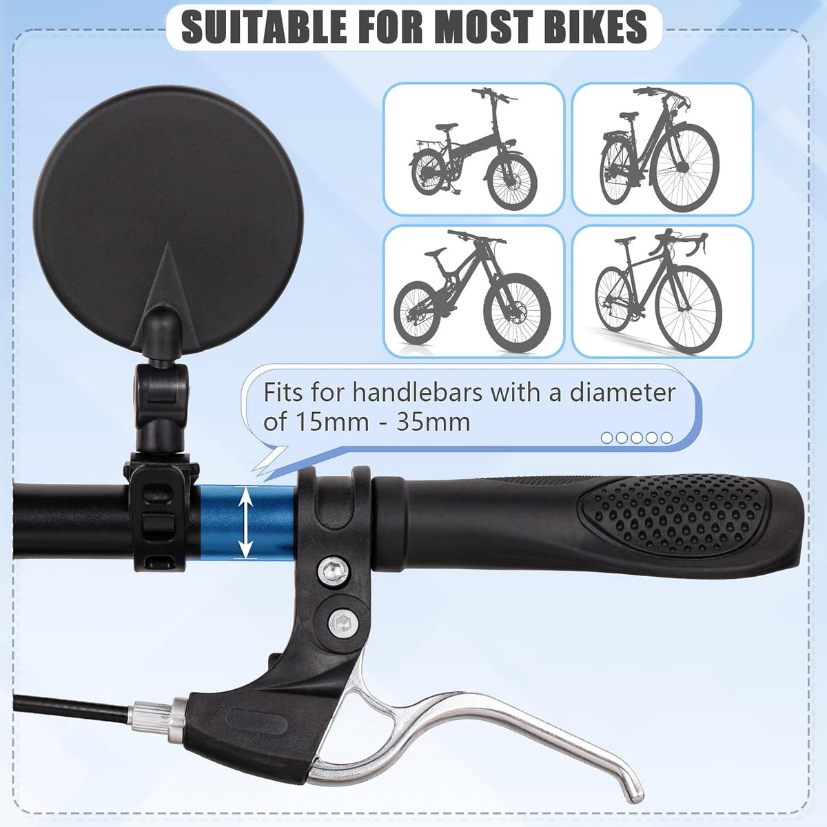 ✨Last Day 49% OFF - 2 Pcs Bike Mirror Handlebar Mount