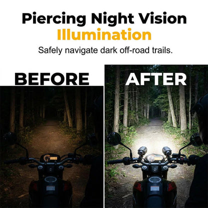 ⏰Foco LED universal para motocicleta, luz auxiliar de conducción de doble color