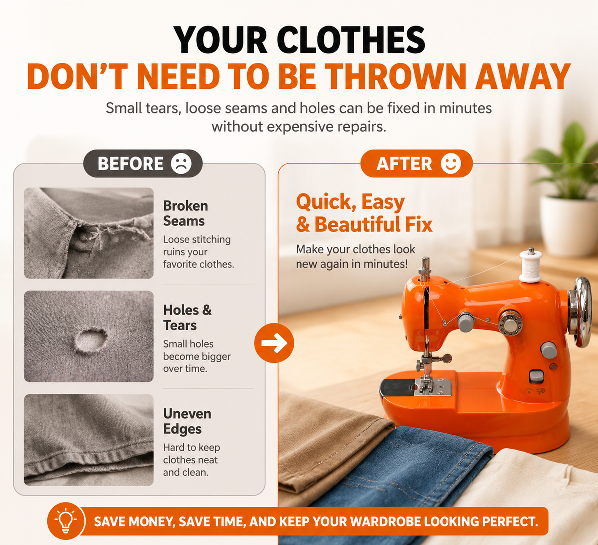 Mini Electric Sewing Machine – Beginner-Friendly Portable Sewing Machine with Foot Pedal for Clothing Repair & DIY Crafts