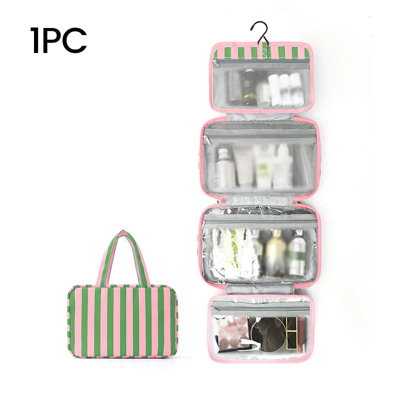 ✨Striped hanging travel toiletry bag