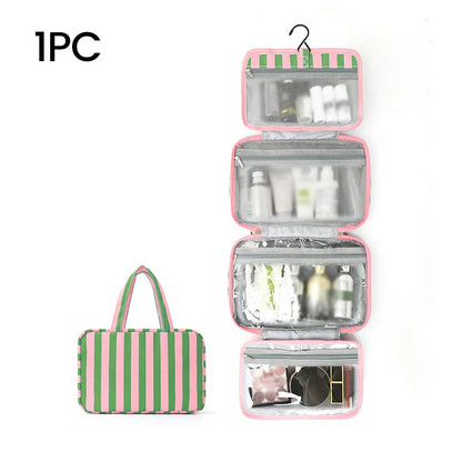 ✨Striped hanging travel toiletry bag
