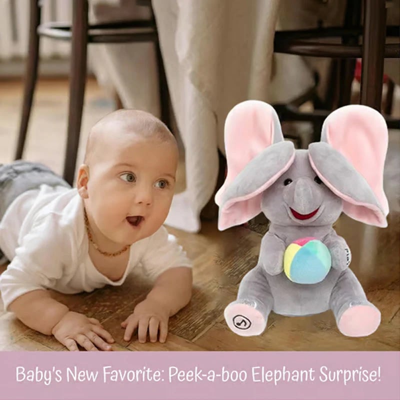 💯Cute Hide And Seek Elephant Plush Doll