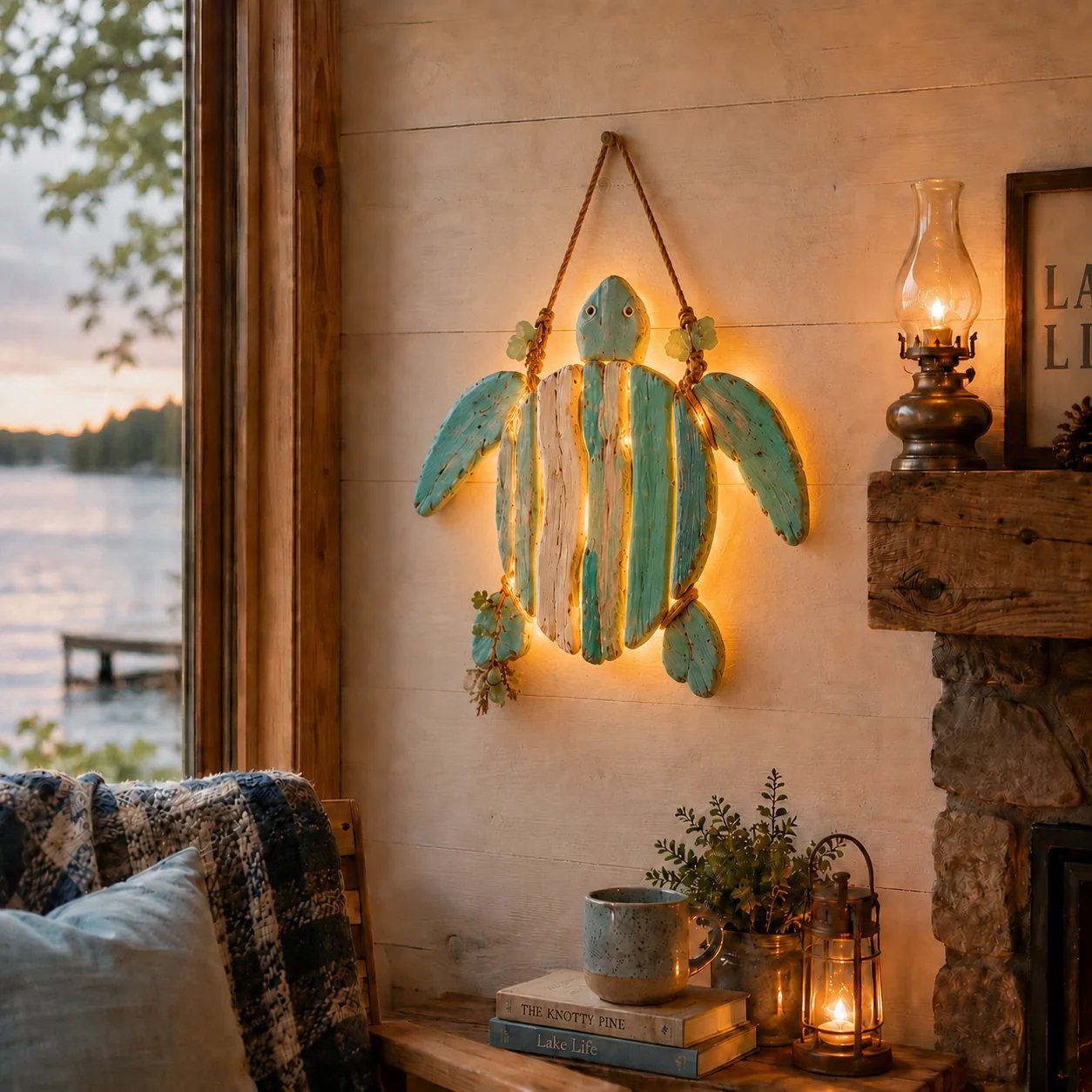 Handcrafted LED Coastal Fish Wall Art