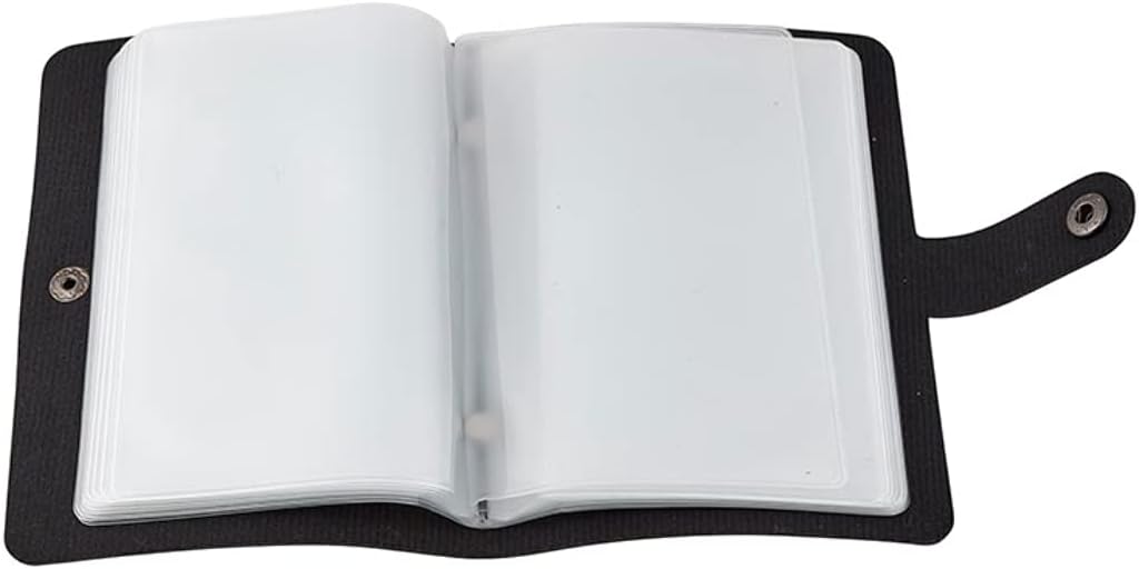 ✝️ Catholic PVC+PU leather Holy Card Holder – Pocket Prayer Card Organizer with Snap Closure