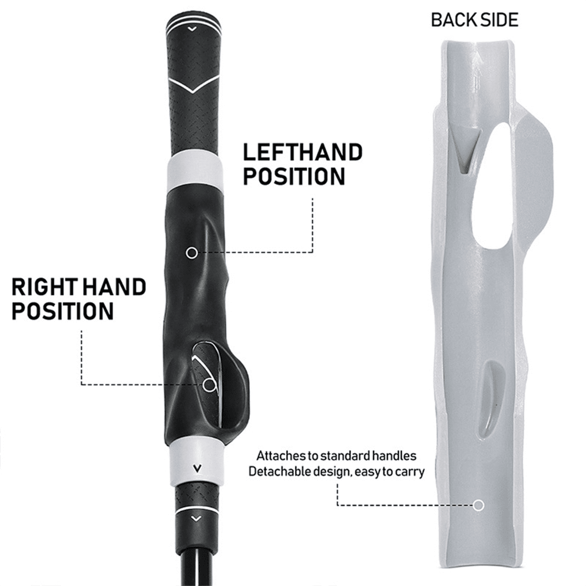💥 Golf Grip Trainer - Golf Swing Aid Club Attachment for Correct Hand Placement