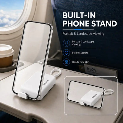 🔌 Pocket Travel Cable Kit – USB-C Cable, 3 Adapters, SIM/TF Storage & Phone Stand
