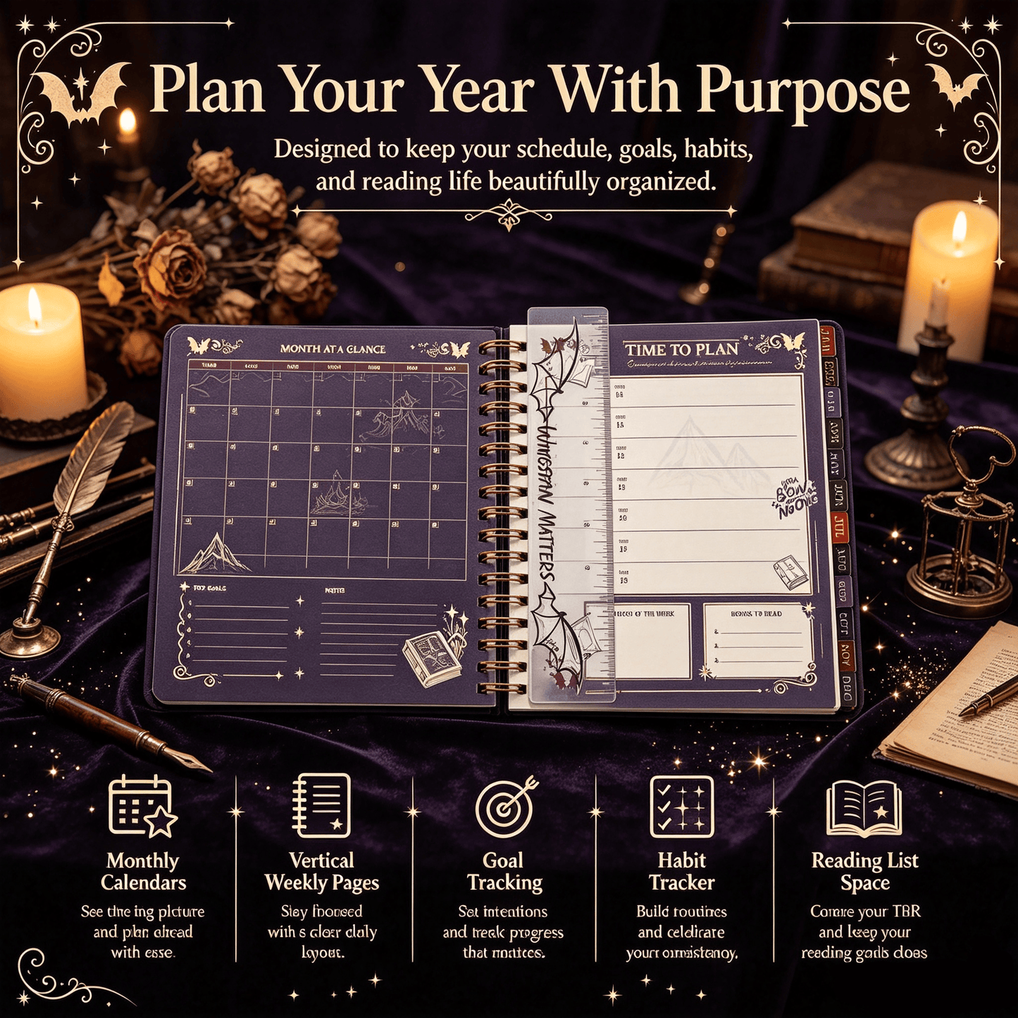 🌙 A Court of Thorns and Roses: Velaris 2027 Weekly Planner ✨ Officially Licensed Fantasy Organizer