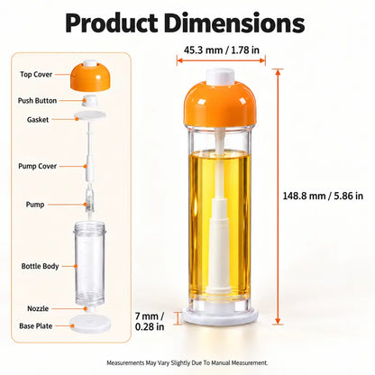 Buy 1  Get 1 Free 🧂 Refillable Cooking Oil Sprayer – Olive Oil Spray Bottle with Nozzle at the Base 🧂