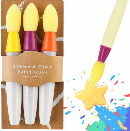 🌈Outdoor Sidewalk Chalk Paint Brush Set | Paint in the Brushes – Just Add Water✨🎨