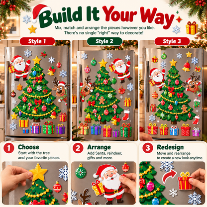 🎄 Magnetic Christmas Decorations – DIY Reusable Fridge Magnets with Christmas Tree & Holiday Characters