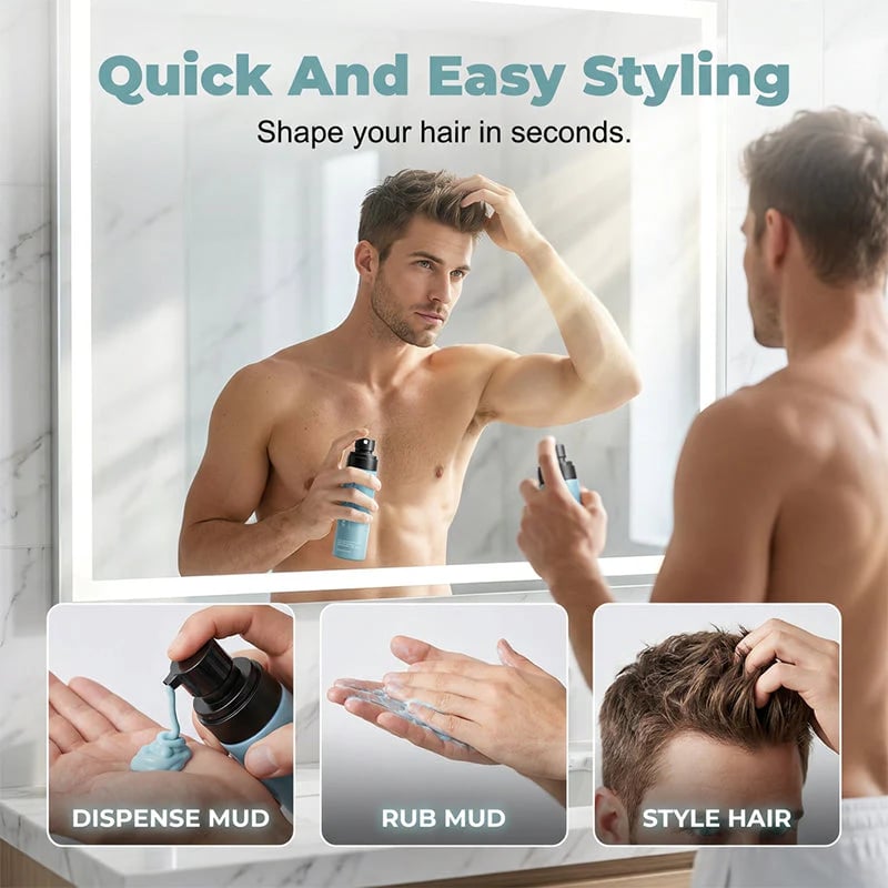 Spray de arcilla mate de secado rápido para hombre