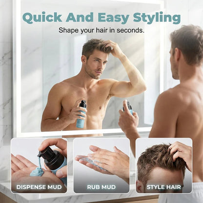 Spray de arcilla mate de secado rápido para hombre