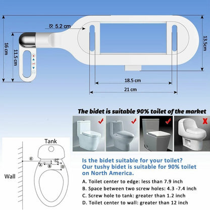 🚿 Non-Electric Dual Nozzle Bidet Toilet Washer – Hygienic Self-Cleaning, Easy Installation & Water Pressure Control ✨