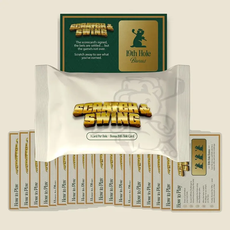 ⛳🏌️‍♂️ Scratch & Swing – The Ultimate Scratch-Off Golf Card Game (3 Decks / 57 Challenges)