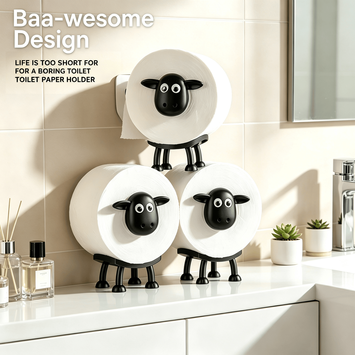 🎁 Sheep Toilet Roll Holder