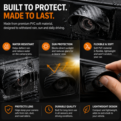 🌧️ 4PCS Car Backup Camera Rain Shield – Clearer Rear View in Rain
