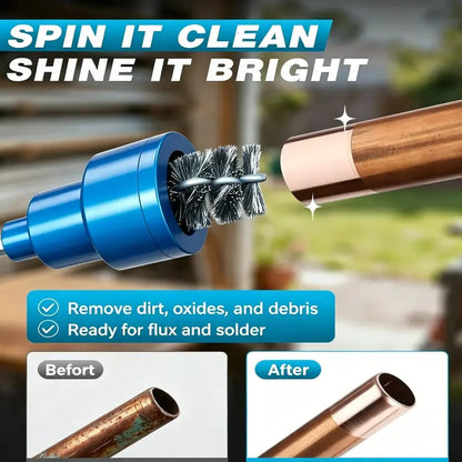 🔧 2‑in‑1 Copper Pipe & Fitting Cleaning Brush
