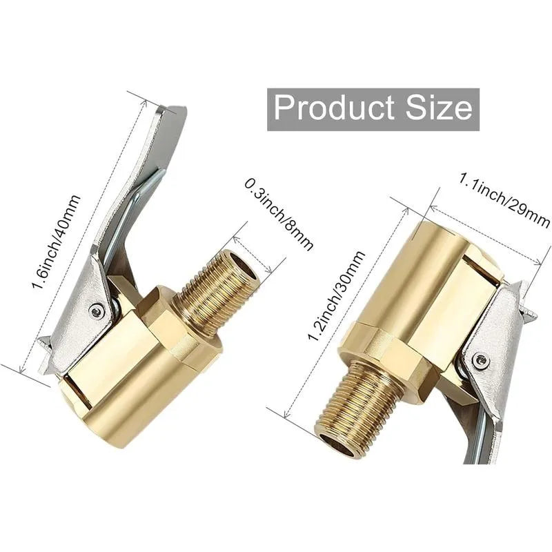 🔥👍Tire Air Chuck with Clip Adapter, No Leakage Tire Chucks for Vehicle Inflator Compressor Pump Connect Accessories Tool