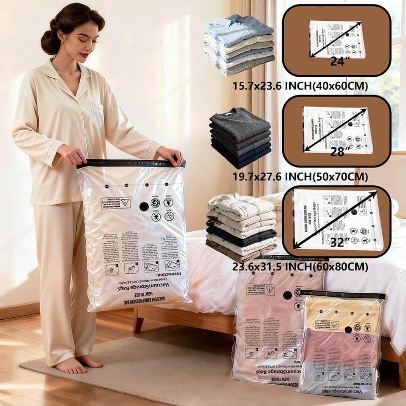 💯15-Pack Vacuum Storage Bags with Electric Pump