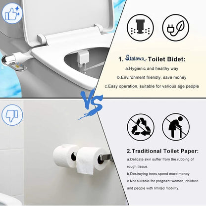 🚿 Non-Electric Dual Nozzle Bidet Toilet Washer – Hygienic Self-Cleaning, Easy Installation & Water Pressure Control ✨