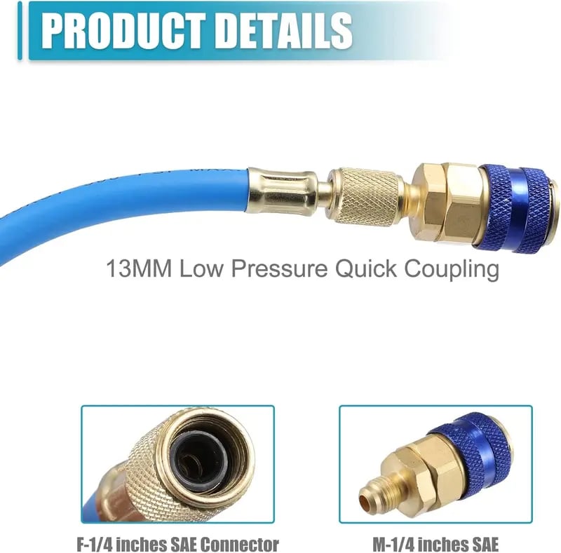 Kit Inyector de 30ml de Aceite y Tinte para AC – Conexión Rápida para Sistemas Automotrices y de HVAC