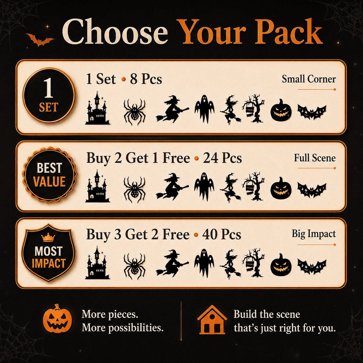 🎃Halloween HOT SALE 60% OFF 🥳💞50K+ SOLD! 👻 Halloween LED Silhouette Wall Light Stickers