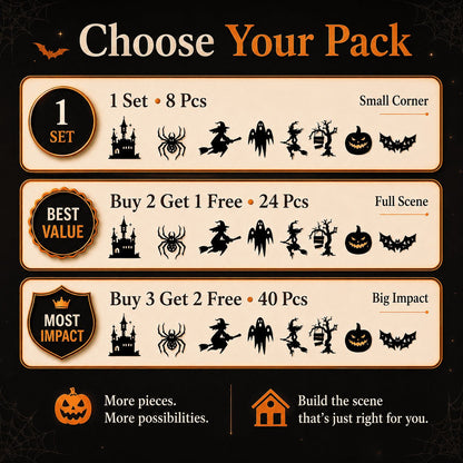 🎃Halloween HOT SALE 60% OFF 🥳💞50K+ SOLD! 👻 Halloween LED Silhouette Wall Light Stickers