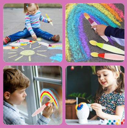 🌈Outdoor Sidewalk Chalk Paint Brush Set | Paint in the Brushes – Just Add Water✨🎨