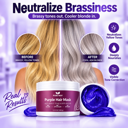 Anti-Yellowing Purple Hair Mask 💜 Say goodbye to Red Highlights! 💜