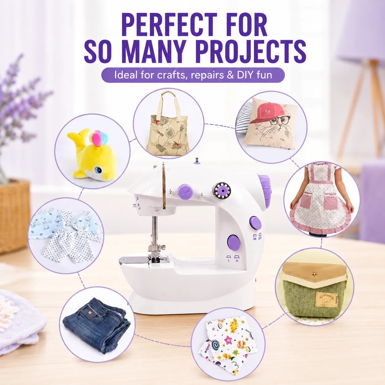 🧵 Mini Electric Sewing Machine – Compact Household Repair & Craft Tool ✨