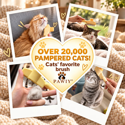 Cats enjoying grooming with PAWIY CoatClick Pro