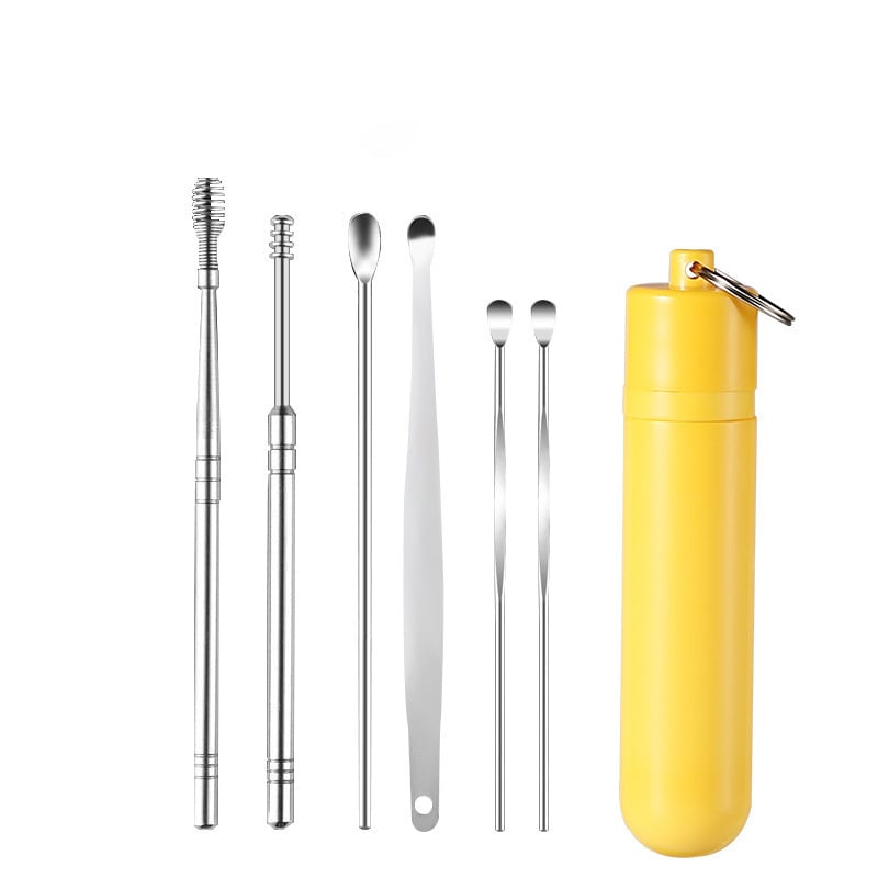 6 Counts/Set Ear Wax Removal Tool Set with Storage Tube