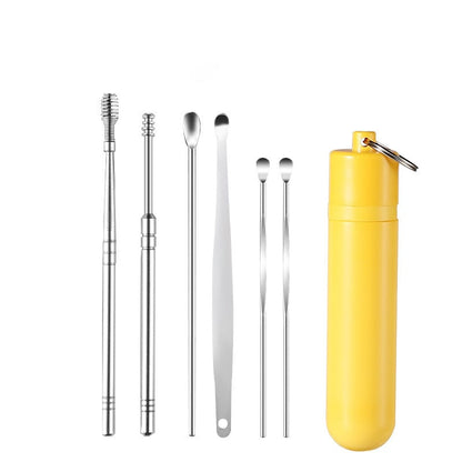 6 Counts/Set Ear Wax Removal Tool Set with Storage Tube