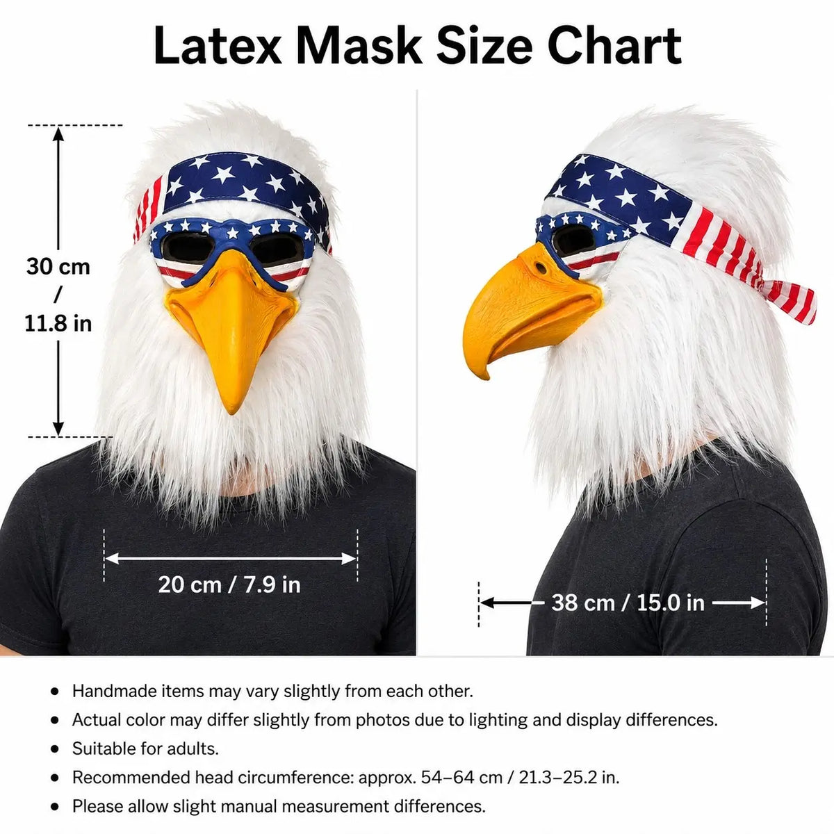 Patriotic Eagle Mask Set with American Flag Bandana
