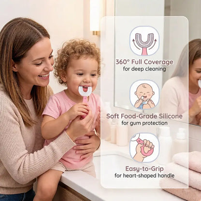 U-Shaped Soft Bristle Toothbrush for Children