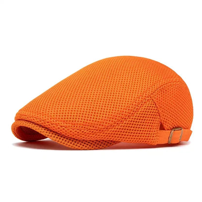 🔥Men's Breathable Mesh Flat Cap – Adjustable Newsboy Ivy Beret Summer Hat