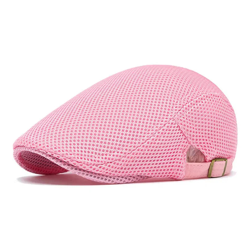 🔥Men's Breathable Mesh Flat Cap – Adjustable Newsboy Ivy Beret Summer Hat